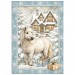 Набор рисовой бумаги для декупажа Stamperia Mini DFSA6X10 "White Christmas" рождественский, А6, 8 листов